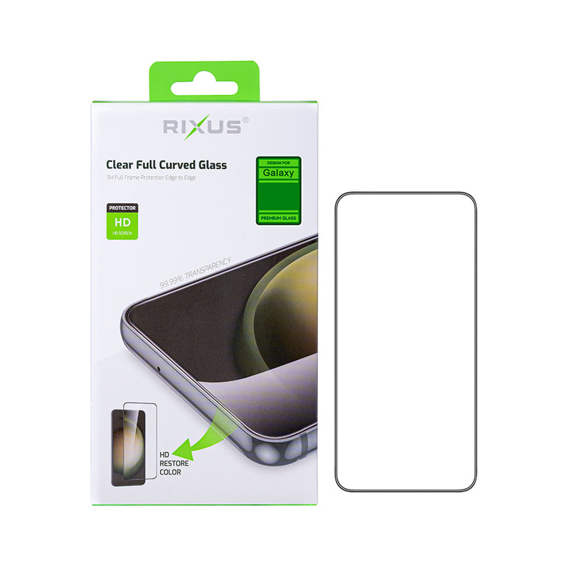 Rixus Clear HD Full Curved Edge Tempered Glass For Samsung Galaxy A36 A366B