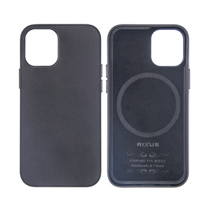 Rixus For iPhone 15 Classic 02 Case With MagSafe Black