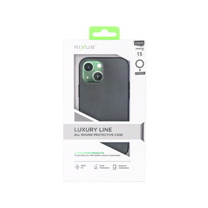 Rixus For iPhone 15 Classic 02 Case With MagSafe Black