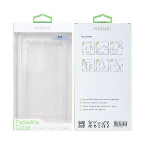Rixus For Samsung Galaxy A52 4G/5G Anti-Burst Case Transparent