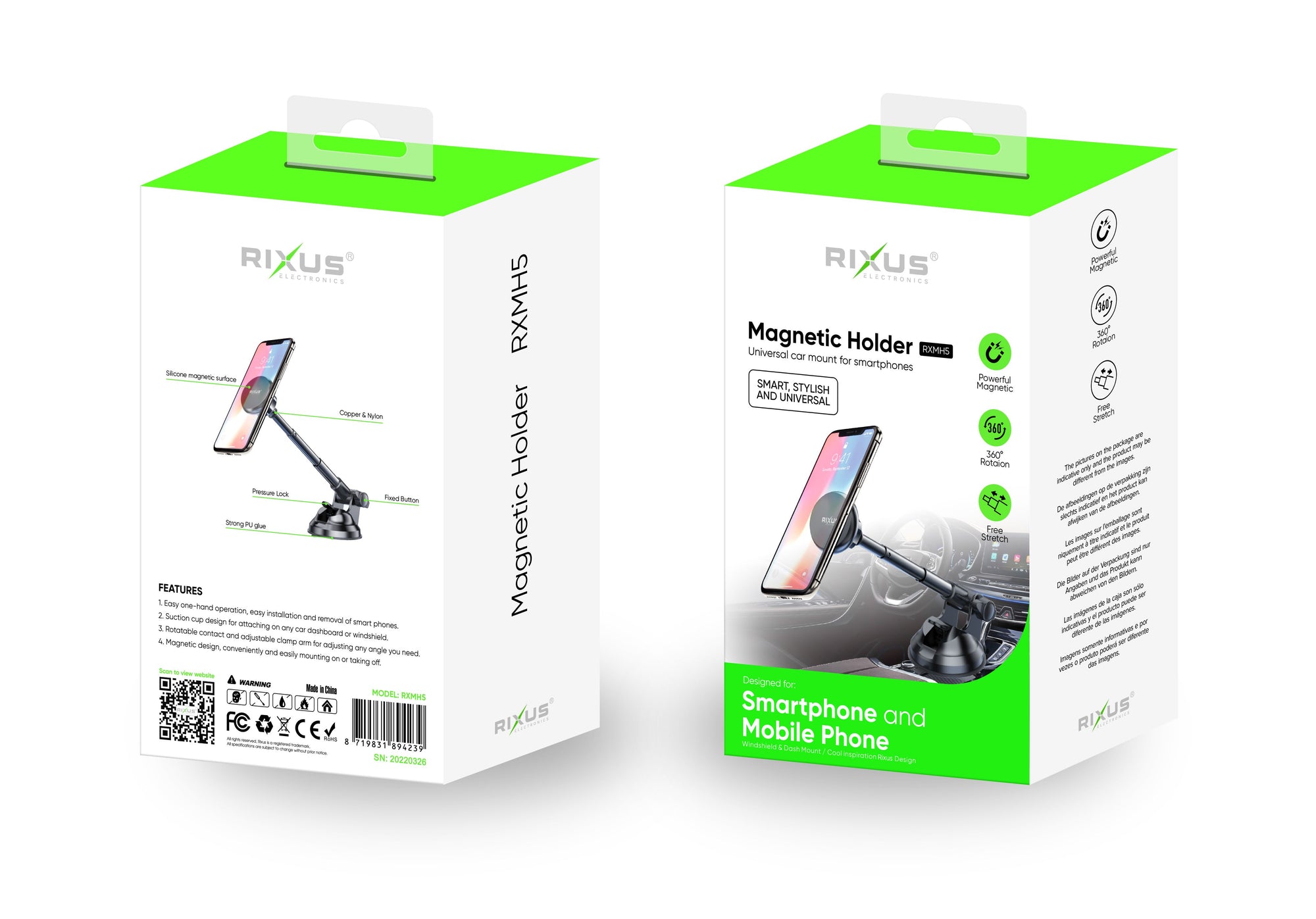 Rixus RXHM5 Magnetic Car Holder