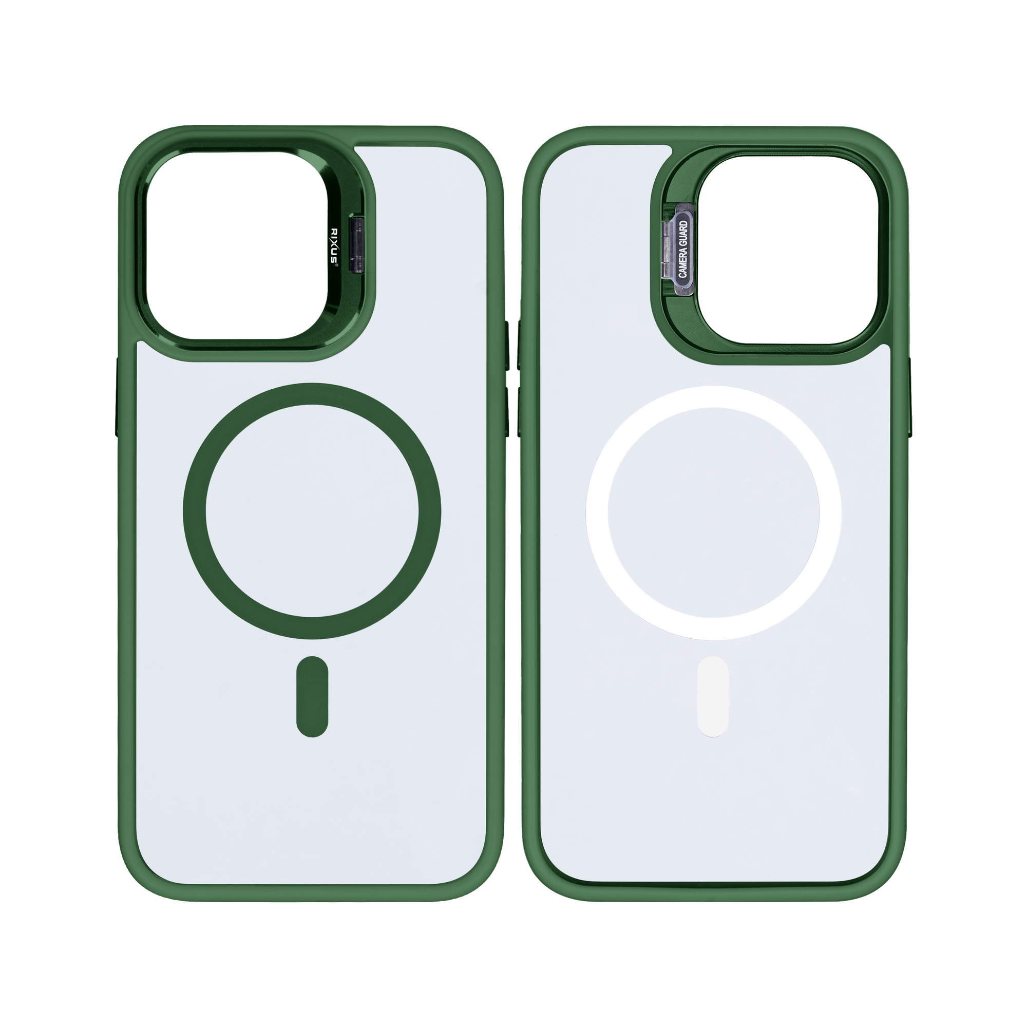 Rixus Classic 03 Case With MagSafe For iPhone 15 Pro Dark Green