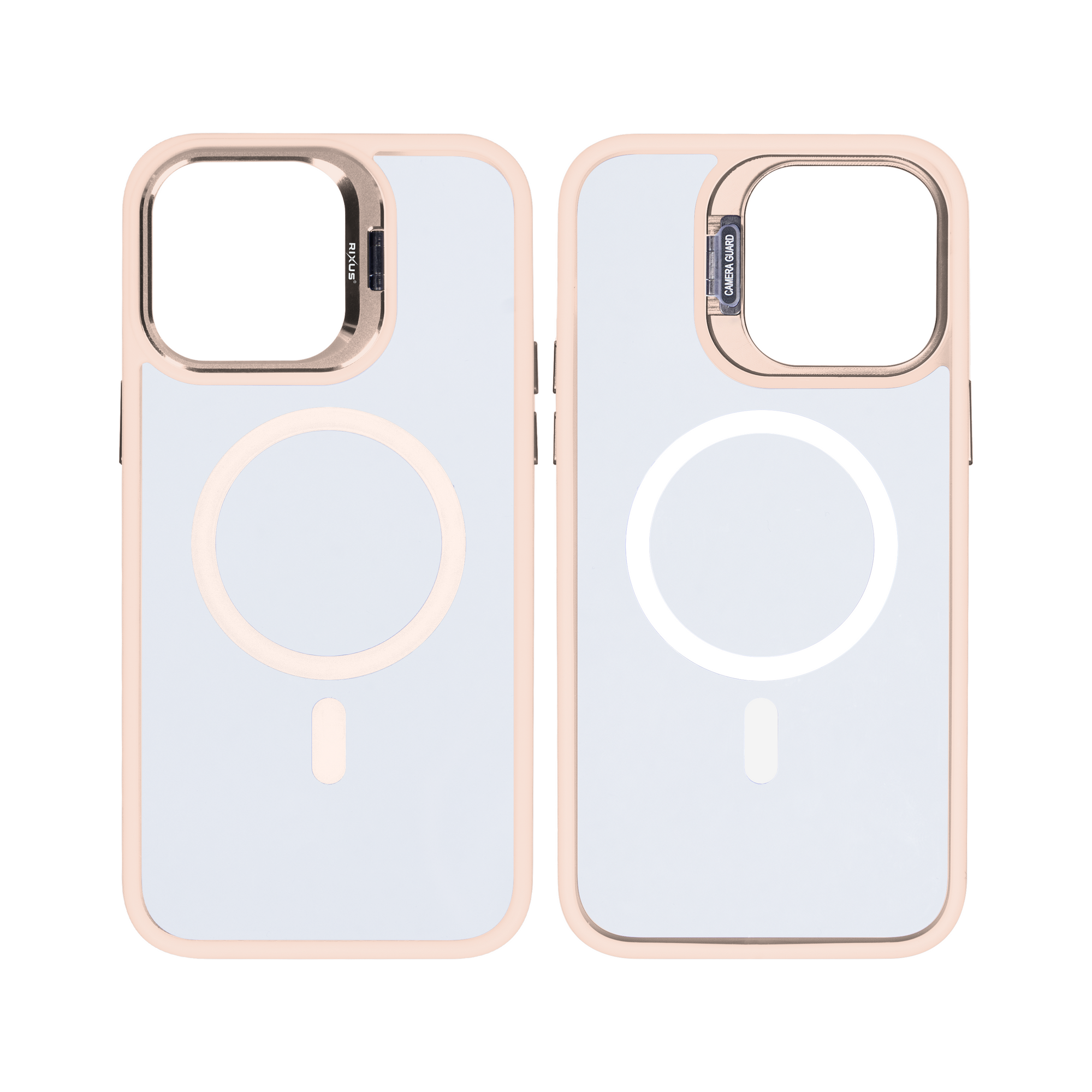 Rixus Classic 03 Case With MagSafe For iPhone 15 Pro Max Light Pink