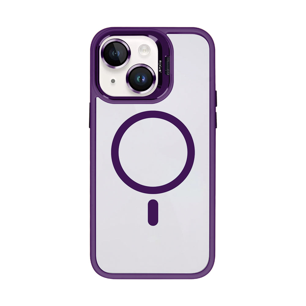Rixus Classic 03 Case With MagSafe For iPhone 14 Deep Purple