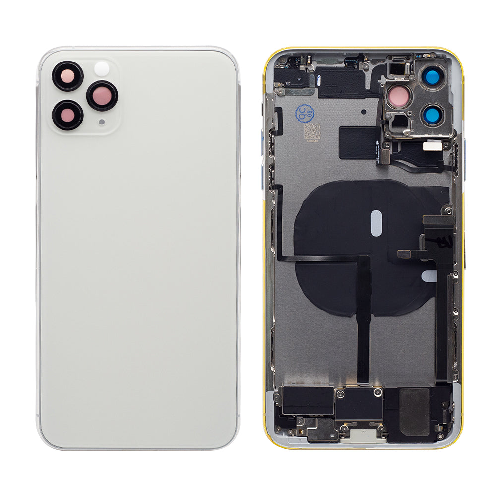 For iPhone 11 Pro Max Complete Housing Incl. All Small Parts Without Battery and Back Camera (White)
