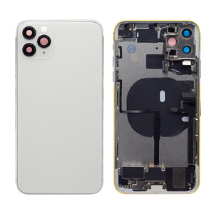For iPhone 11 Pro Max Complete Housing Incl. All Small Parts Without Battery and Back Camera (White)