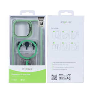 Rixus Classic 03 Case With MagSafe For iPhone 13 Pro Max Light Green