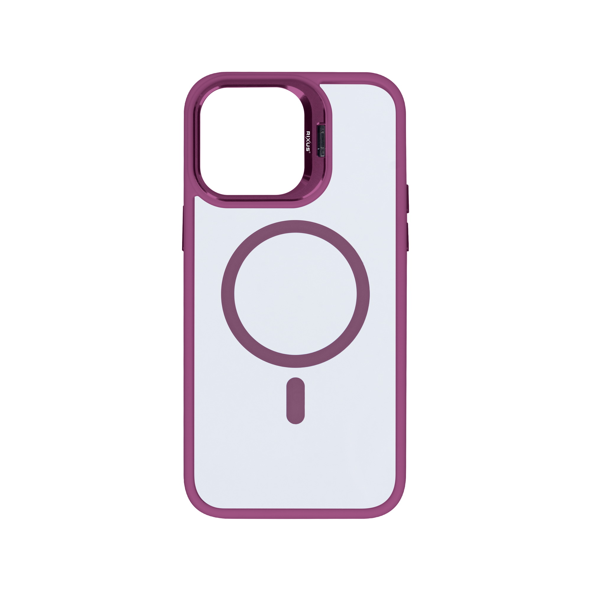 Rixus Classic 03 Case With MagSafe For iPhone 12 Pro Max Dark Pink