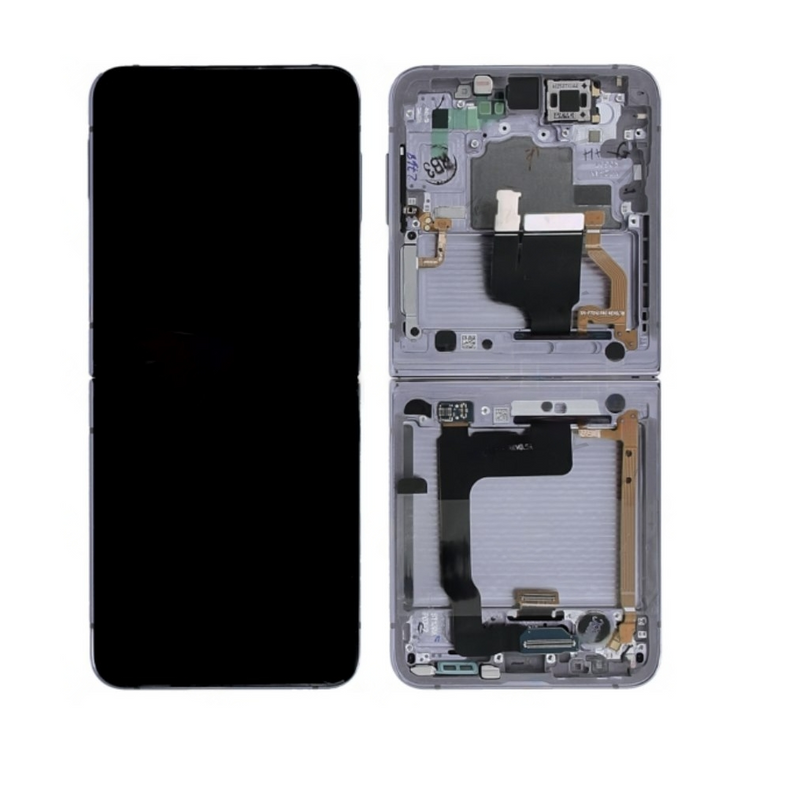 Samsung Galaxy Z Flip4 5G F721B Display And Digitizer With Frame White Service Pack