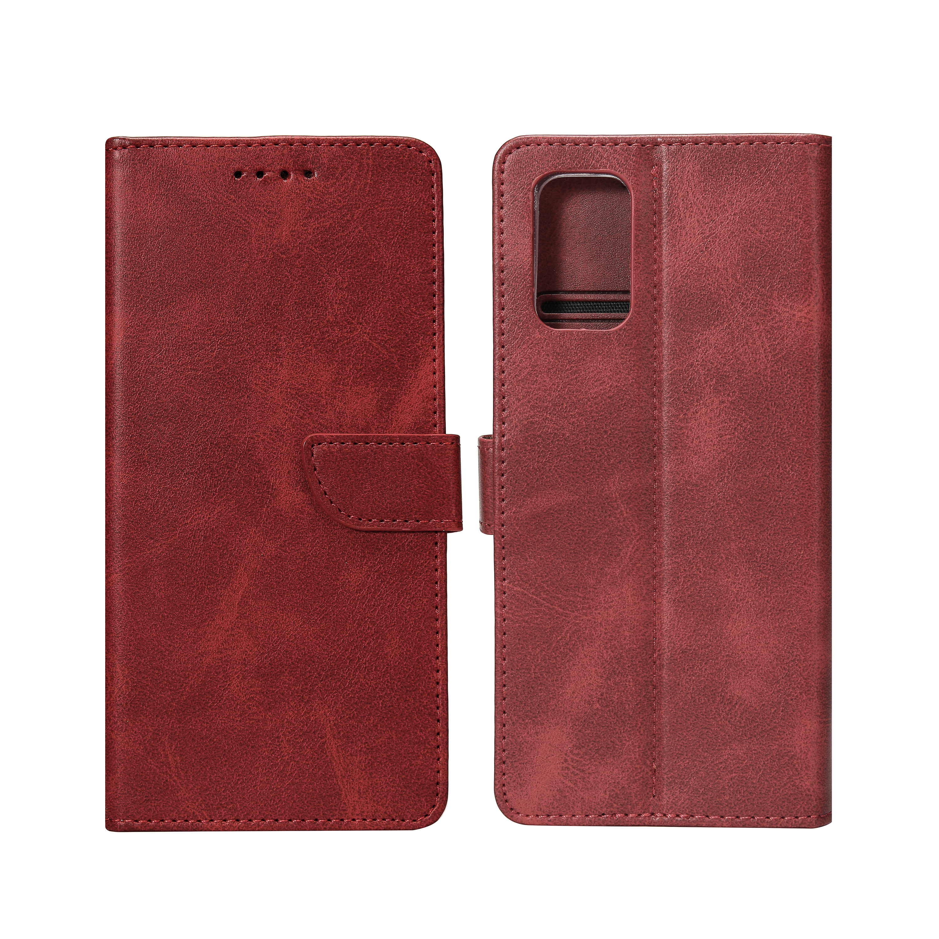 Rixus Bookcase For Samsung Galaxy A53 5G A536B Dark Red