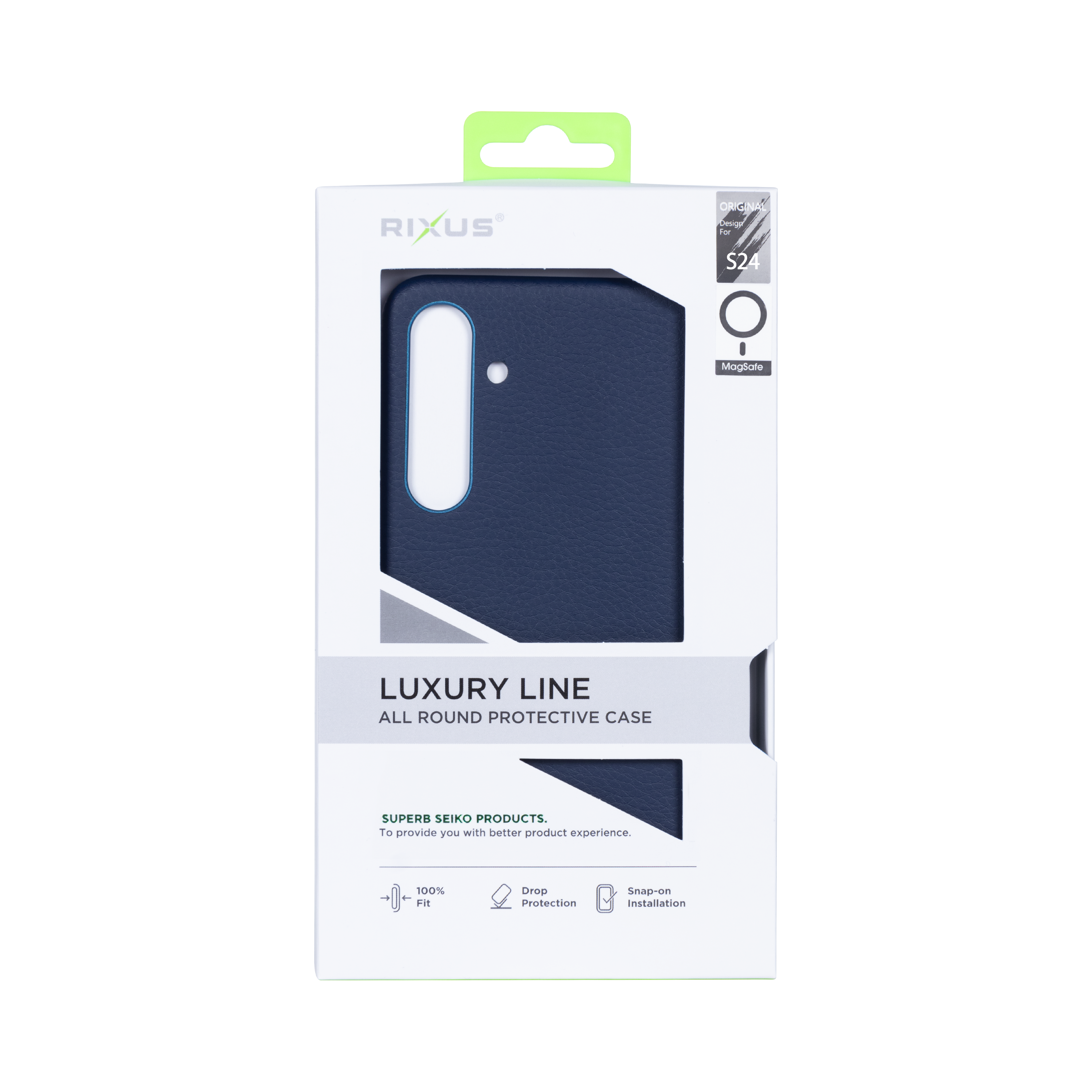 Rixus Classic 02 Case With MagSafe For Samsung Galaxy S24 S921B Blue