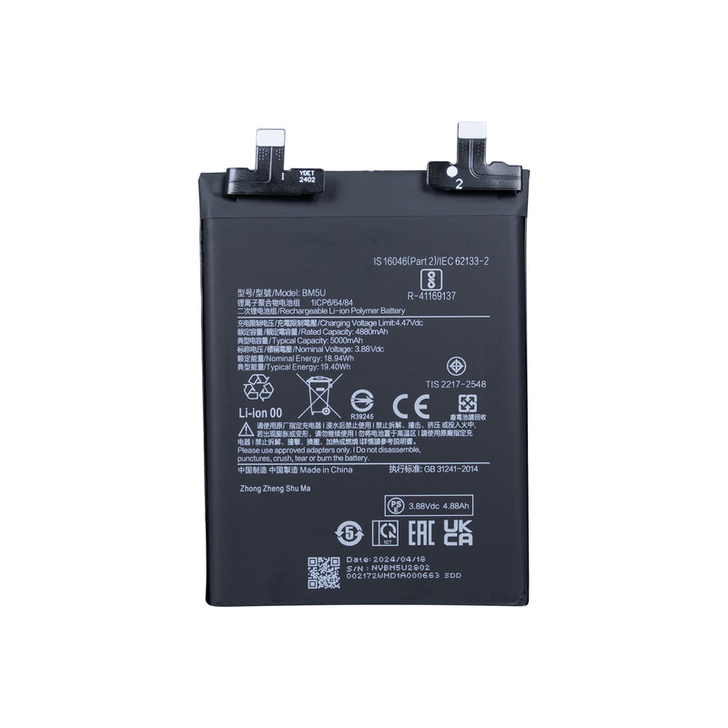 Xiaomi Redmi Note 13 Pro Plus 5G (23090RA98G) Battery BM5U OEM