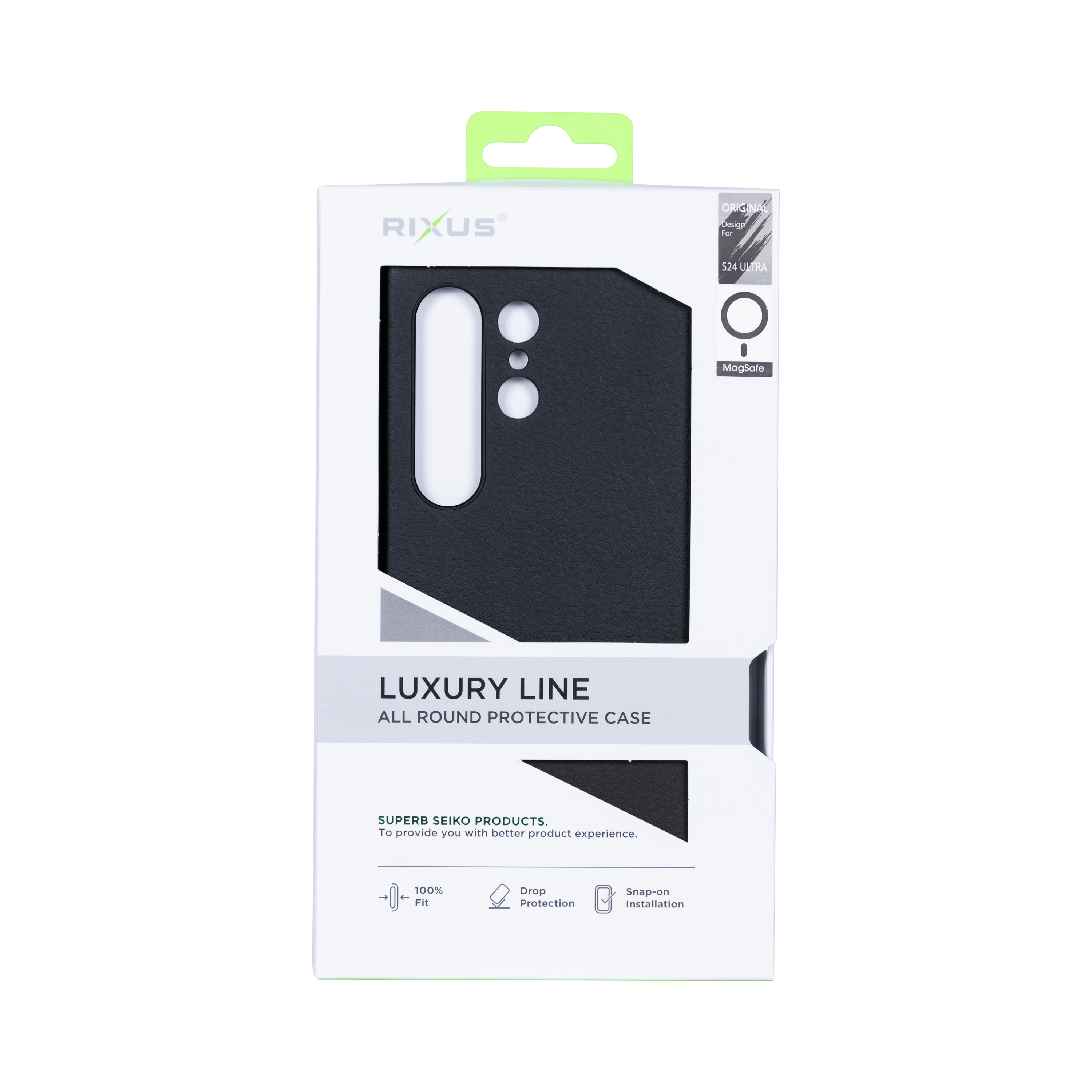 Rixus Classic 02 Case With MagSafe For Samsung Galaxy S24 Ultra S928B Black
