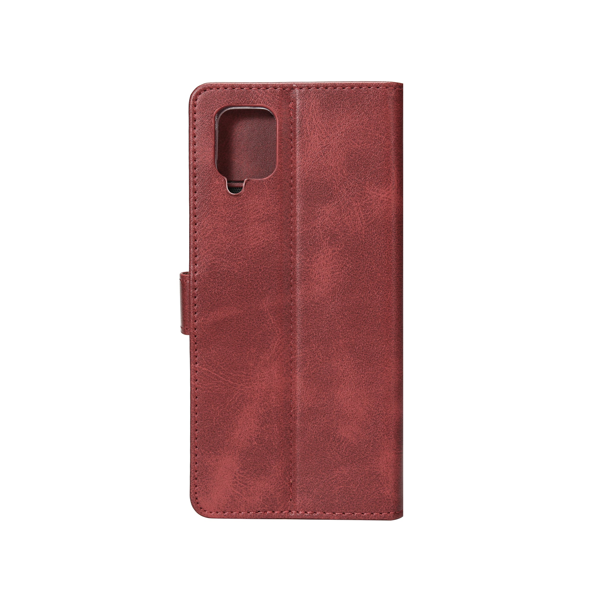 Rixus Bookcase For Samsung Galaxy A12 A125F Dark Red