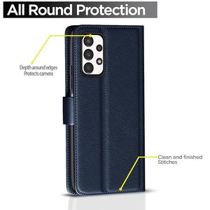 Rixus For Samsung Galaxy A13 5G PU Book Case Black