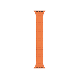 For Apple Watch 42mm, 44mm, 45mm, 49mm Magnetic Silicone Band Double Color Orange/Black Retail Box