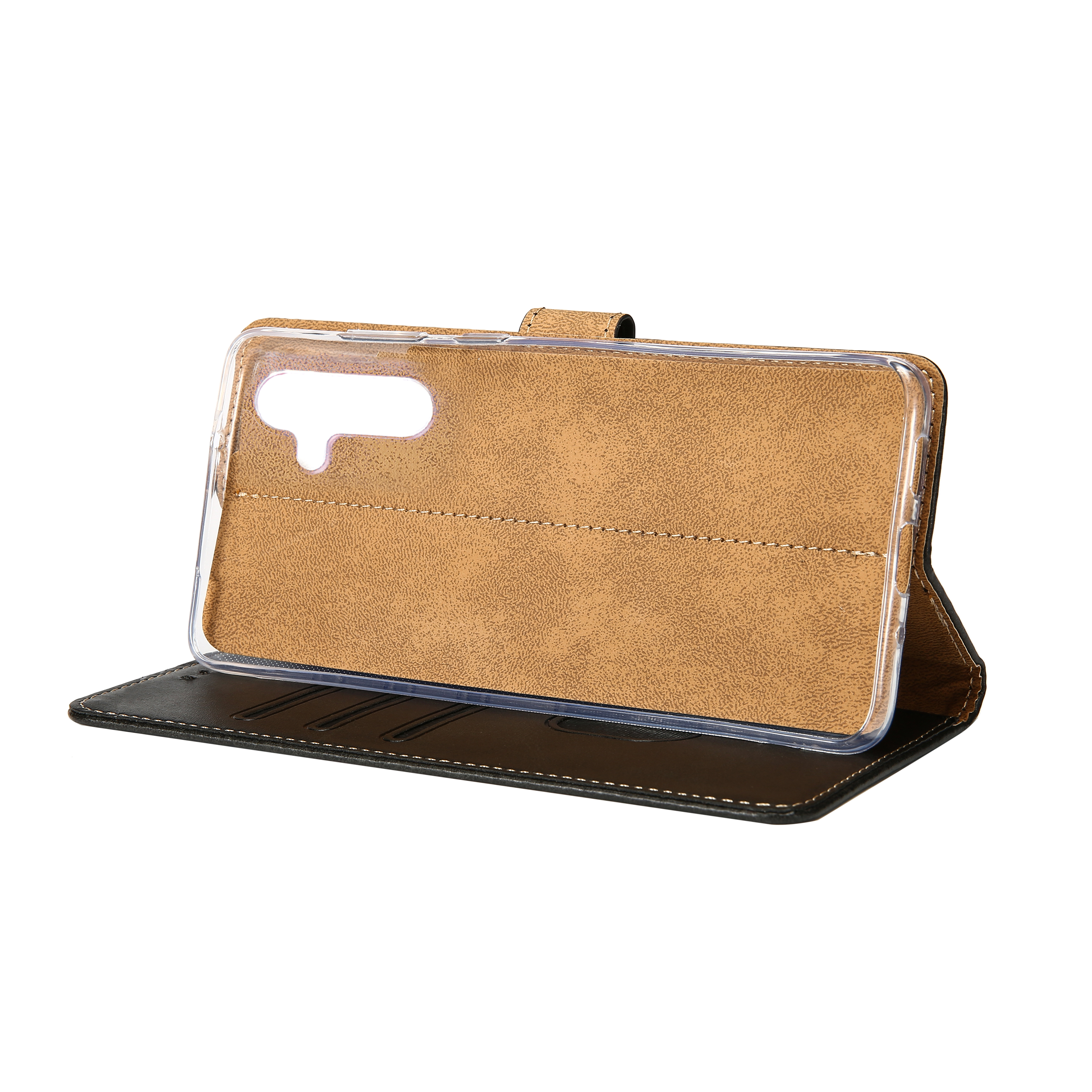 Rixus Bookcase For Samsung Galaxy A15 5G A156B Black