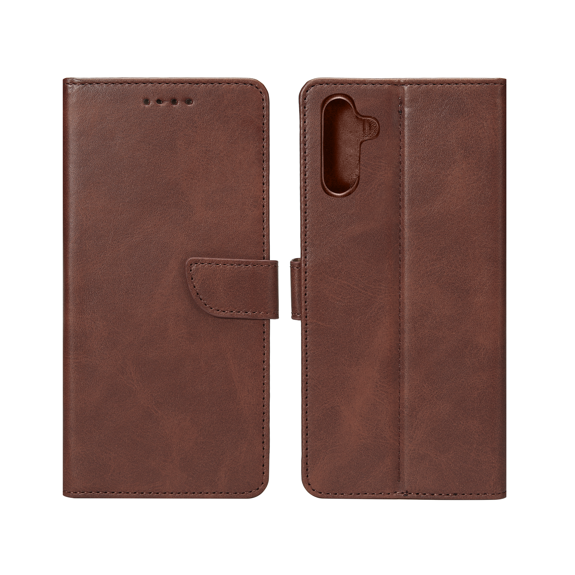 Rixus Bookcase For Samsung Galaxy A55 5G A556B Brown