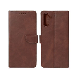 Rixus Bookcase For Samsung Galaxy A55 5G A556B Brown
