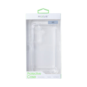 Rixus For Samsung Galaxy A55 5G A556B Anti-Burst Case Transparent