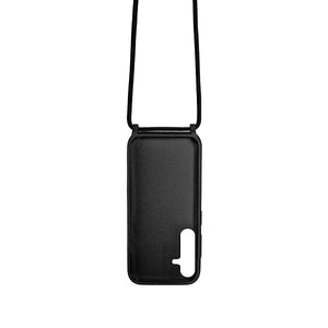 Rixus For Samsung Galaxy A15 5G A156B TPU Necklace Cord Cover Black