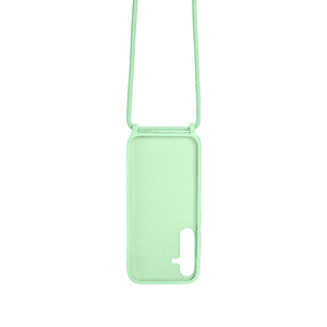 Rixus For Samsung Galaxy A15 5G A156B TPU Necklace Cord Cover Matcha