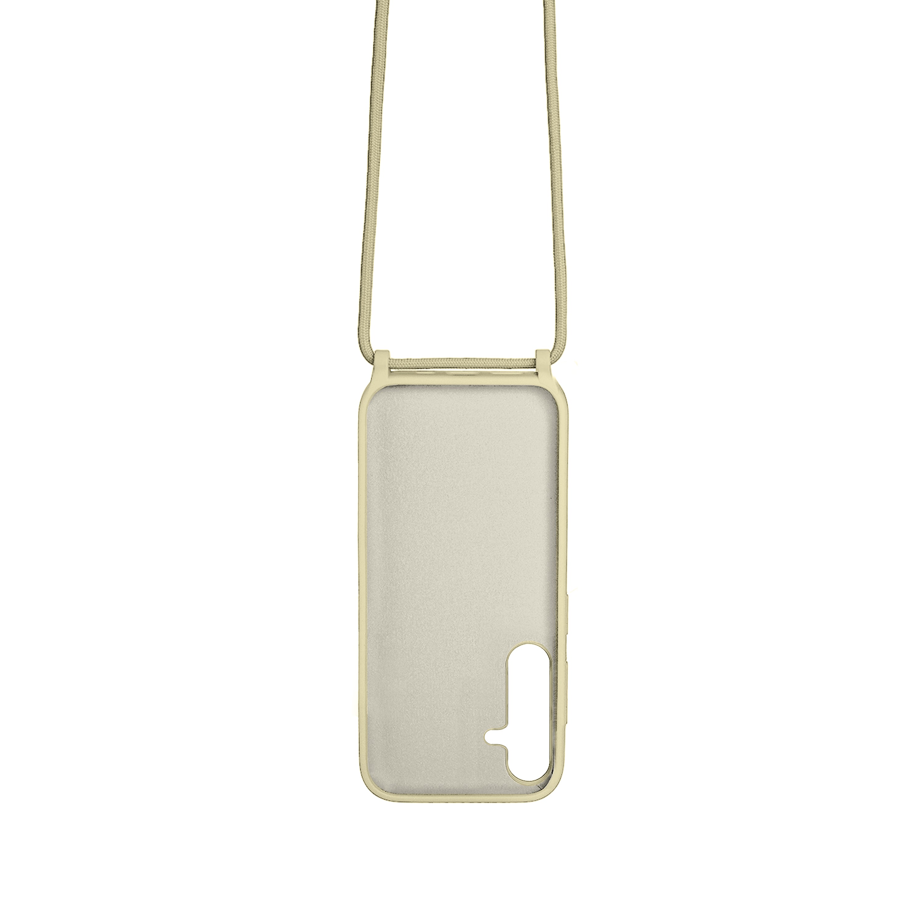 Rixus For Samsung Galaxy A25 5G A256B TPU Necklace Cord Cover Gold