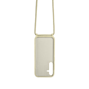 Rixus For Samsung Galaxy A25 5G A256B TPU Necklace Cord Cover Gold