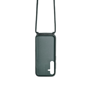 Rixus For Samsung Galaxy A35 5G A356B TPU Necklace Cord Cover Dark Green