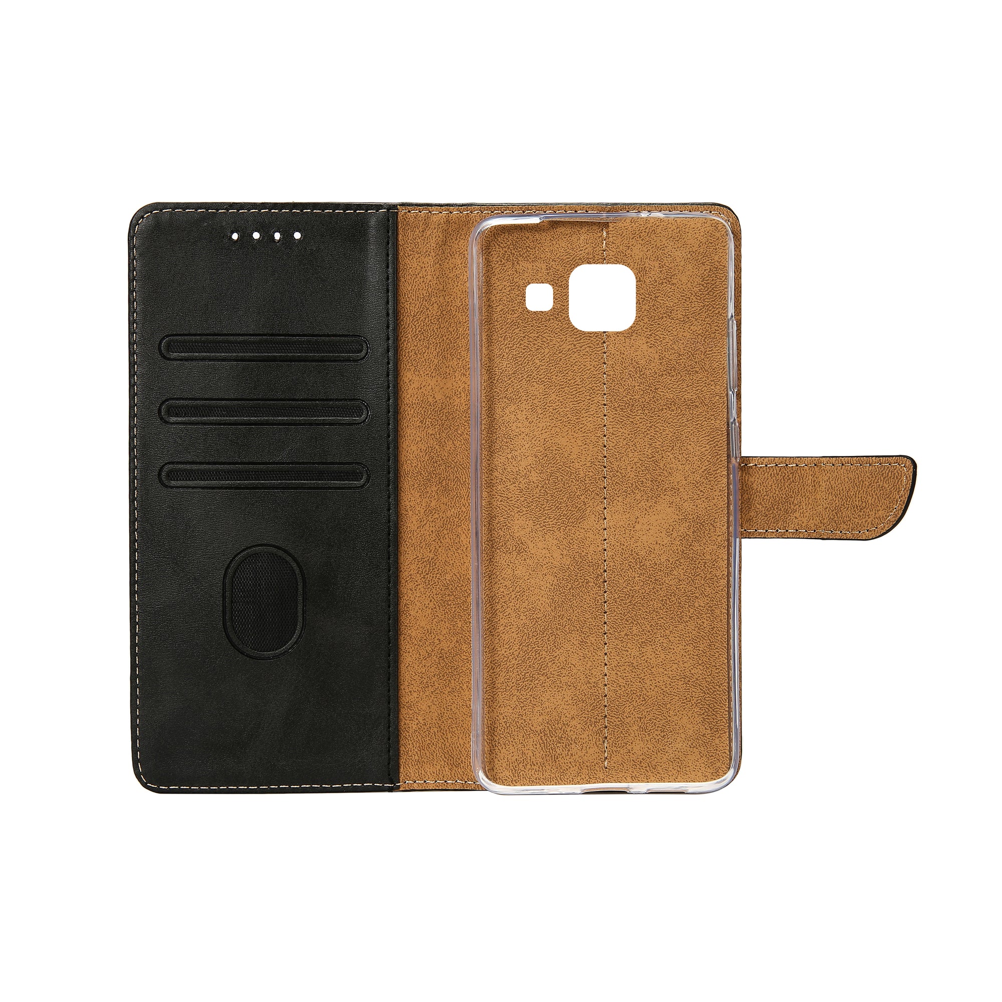 Rixus Bookcase For Samsung Galaxy A5 A520F Black