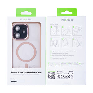 Rixus Classic 04 Case With MagSafe For iPhone 11 Pink