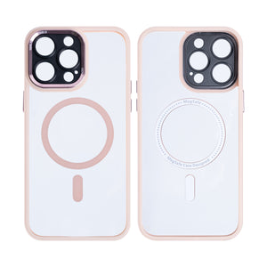 Rixus Classic 04 Case With MagSafe For iPhone 14 Pro Max Pink