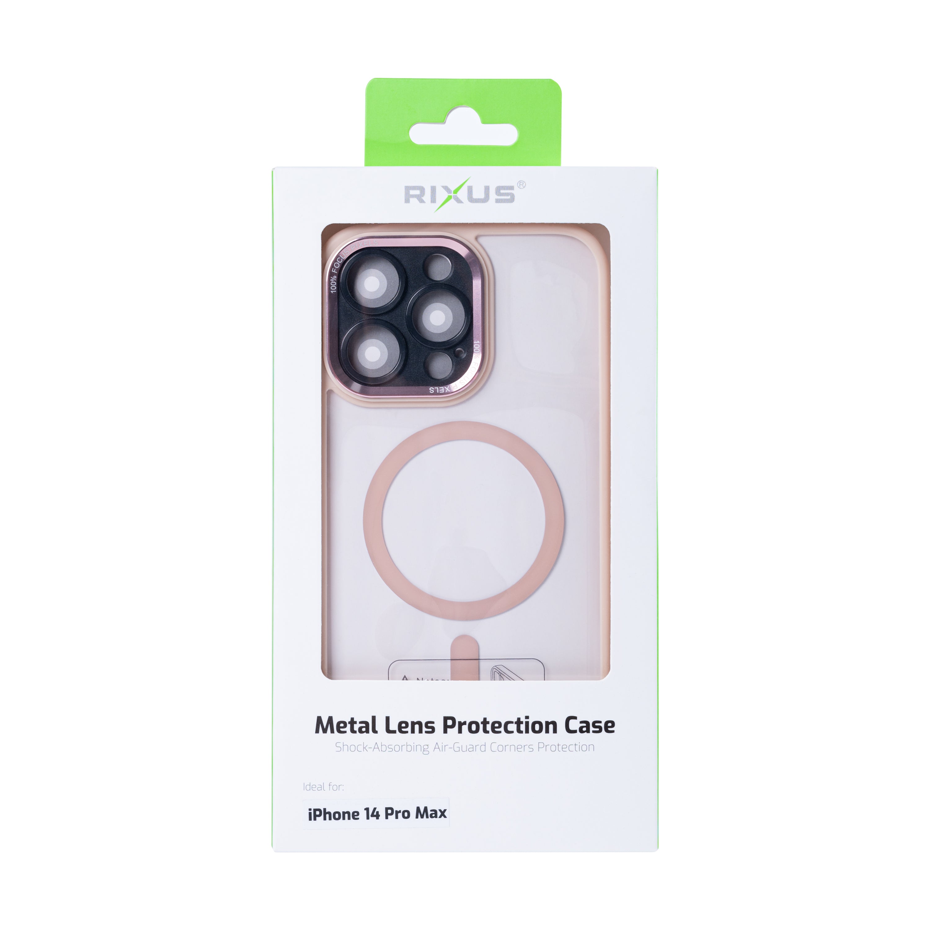 Rixus Classic 04 Case With MagSafe For iPhone 14 Pro Max Pink