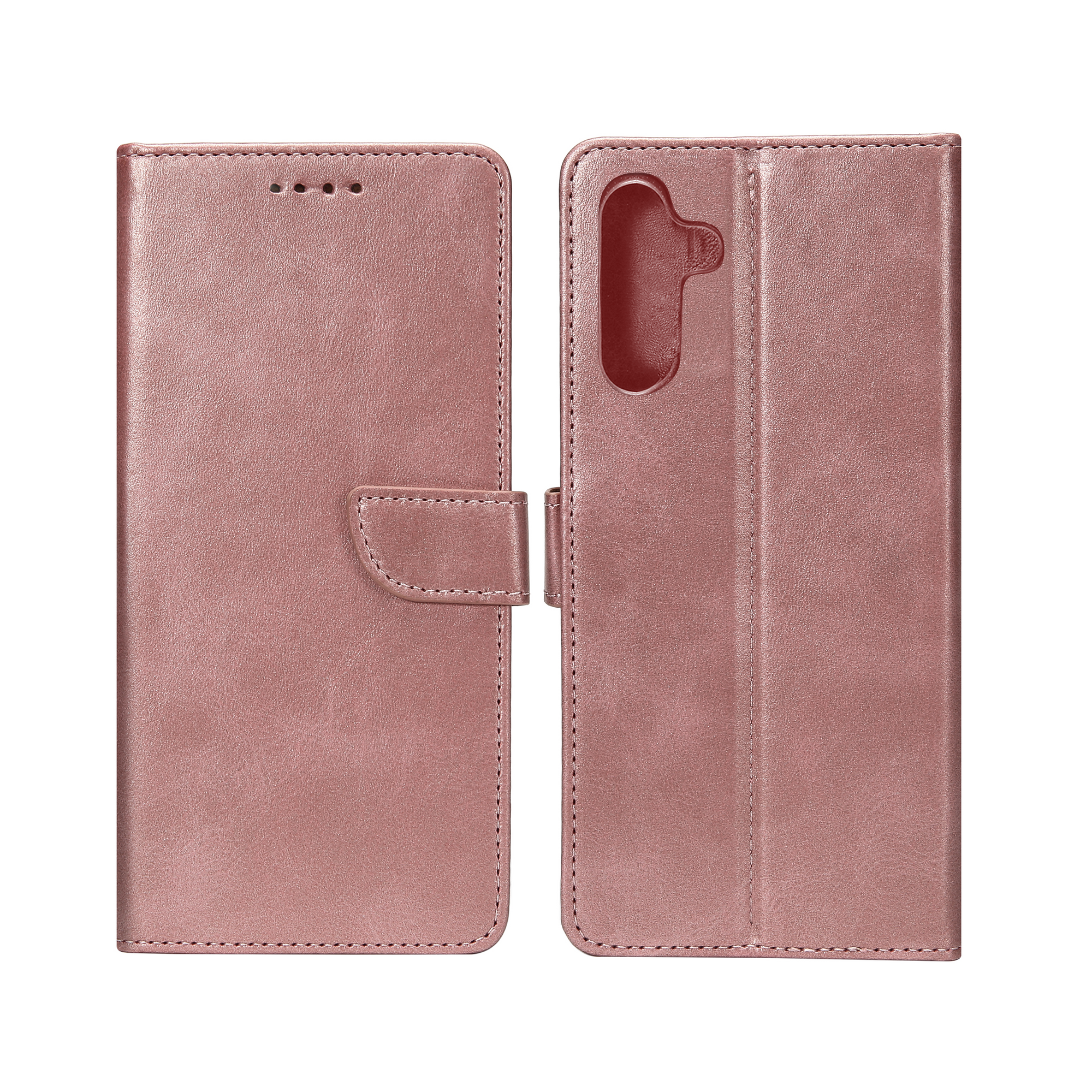Rixus Bookcase For Samsung Galaxy S23 FE S711B Pink
