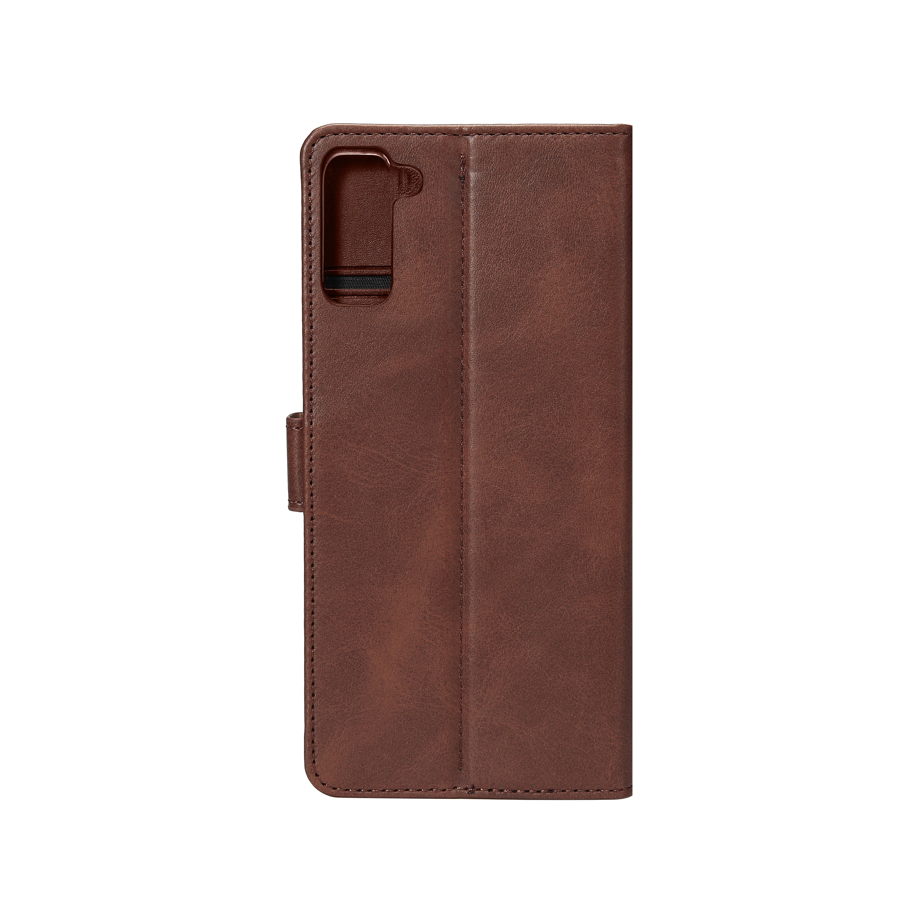 Rixus Bookcase For Samsung Galaxy S21 FE G990B Brown