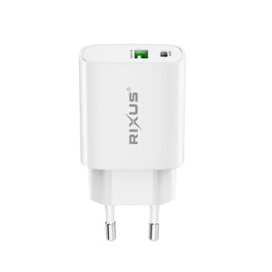Rixus RX90S Adaptive Fast Charger QC 3.0 + PD 20W (Counter Display)