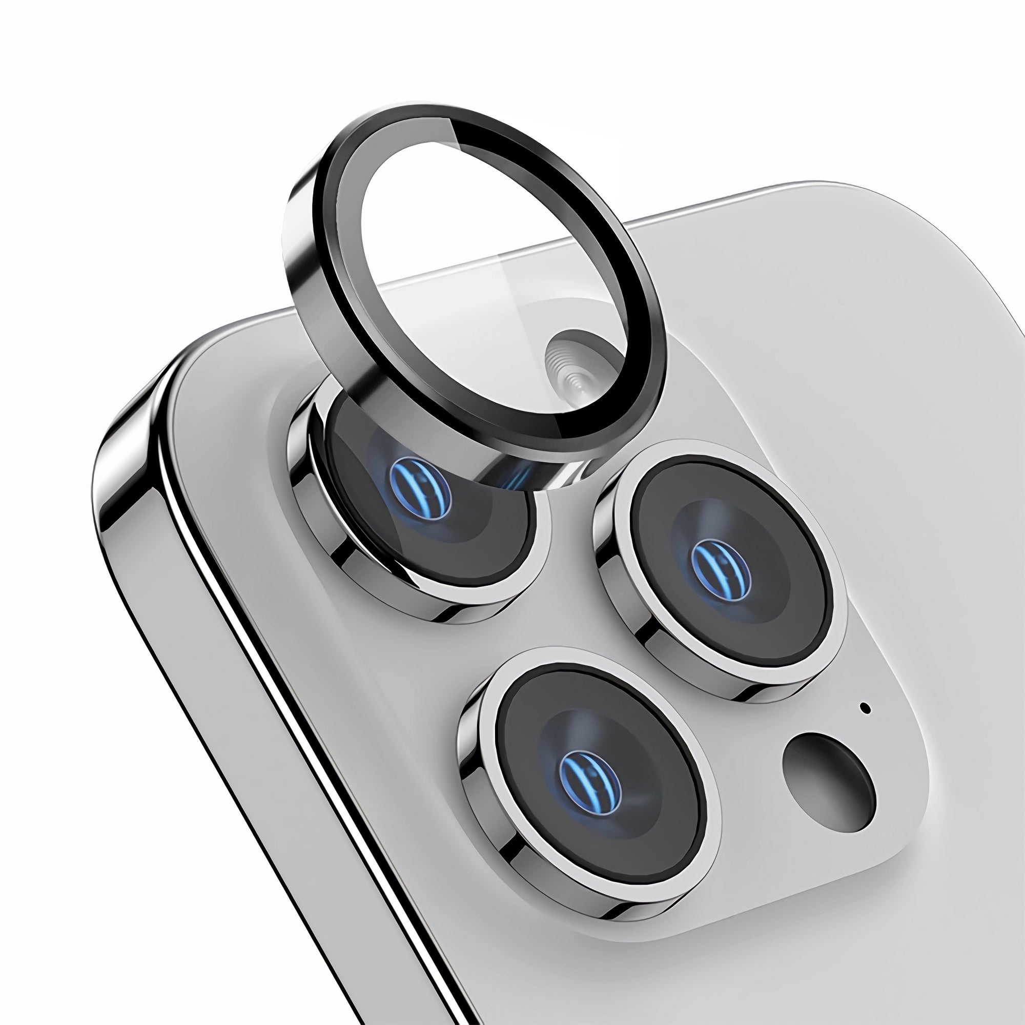 Rixus Metal Shield Camera Tempered Glass For iPhone 16,16 Plus,17 Blue