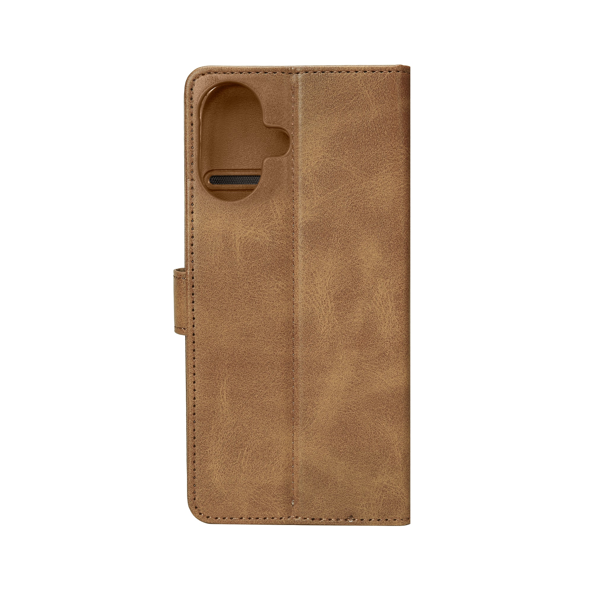 Rixus Bookcase For iPhone 16 Light Brown