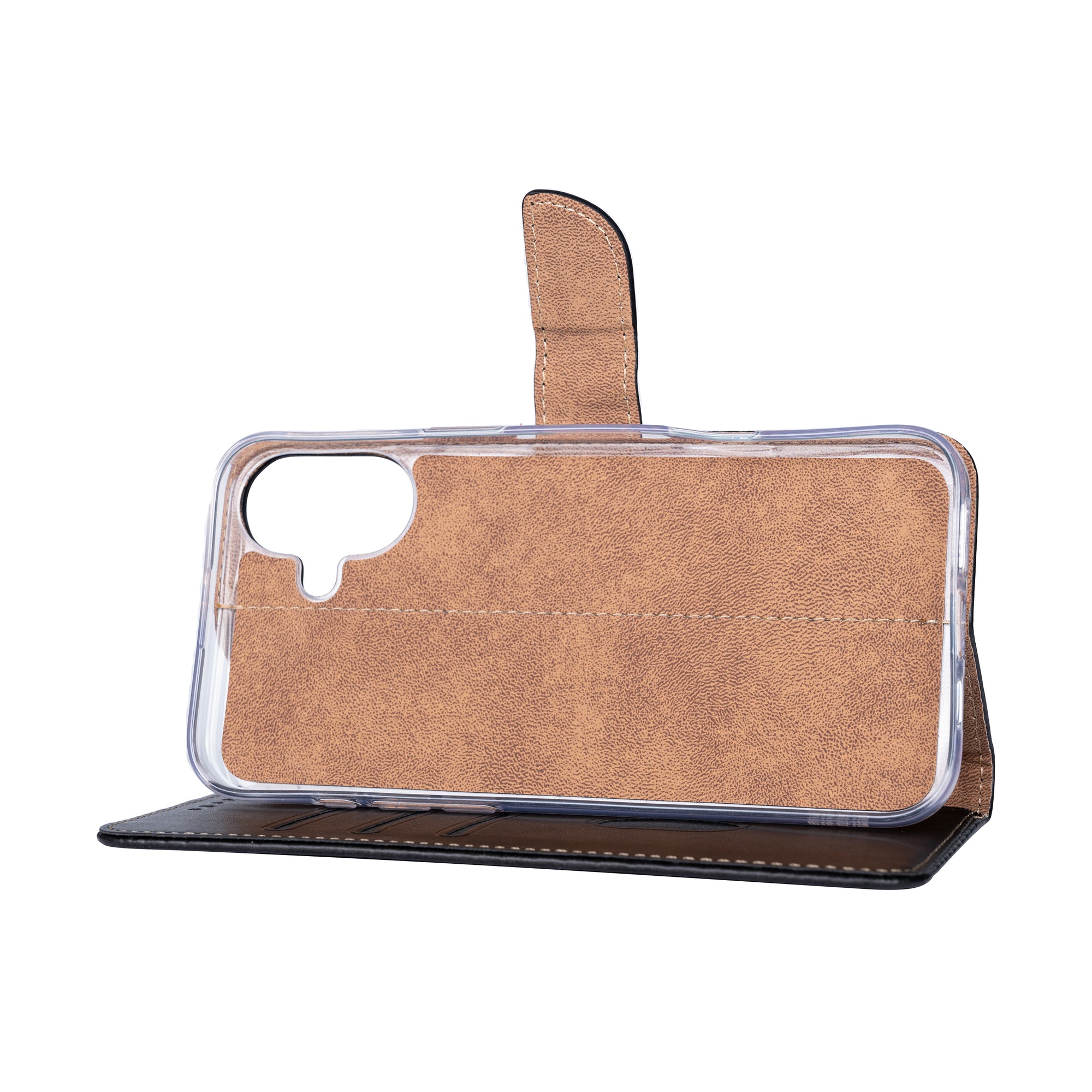 Rixus Bookcase For iPhone 16 Plus Black