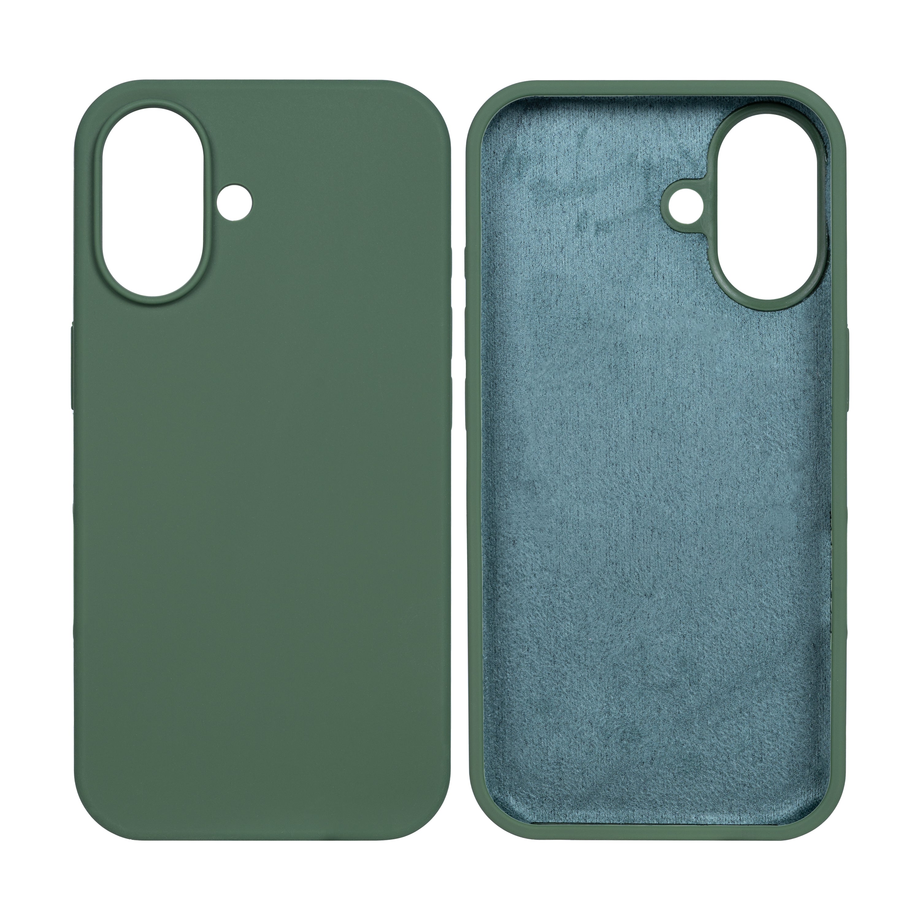 Rixus For iPhone 16 Plus Soft TPU Phone Case Dark Green