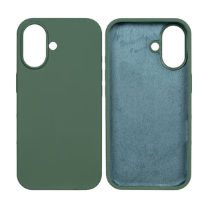 Rixus For iPhone 16 Plus Soft TPU Phone Case Dark Green
