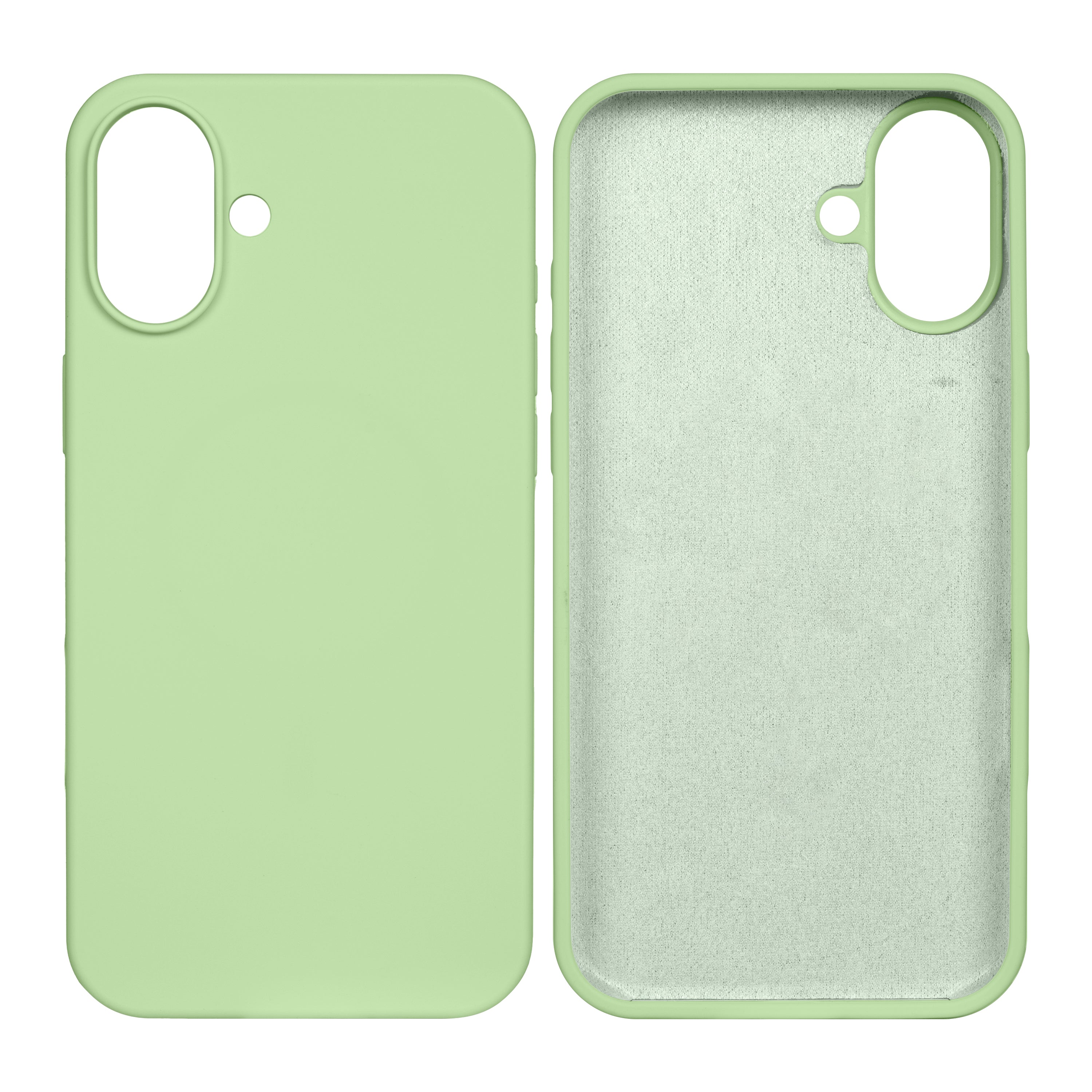 Rixus For iPhone 16 Plus Soft TPU Phone Case Matcha