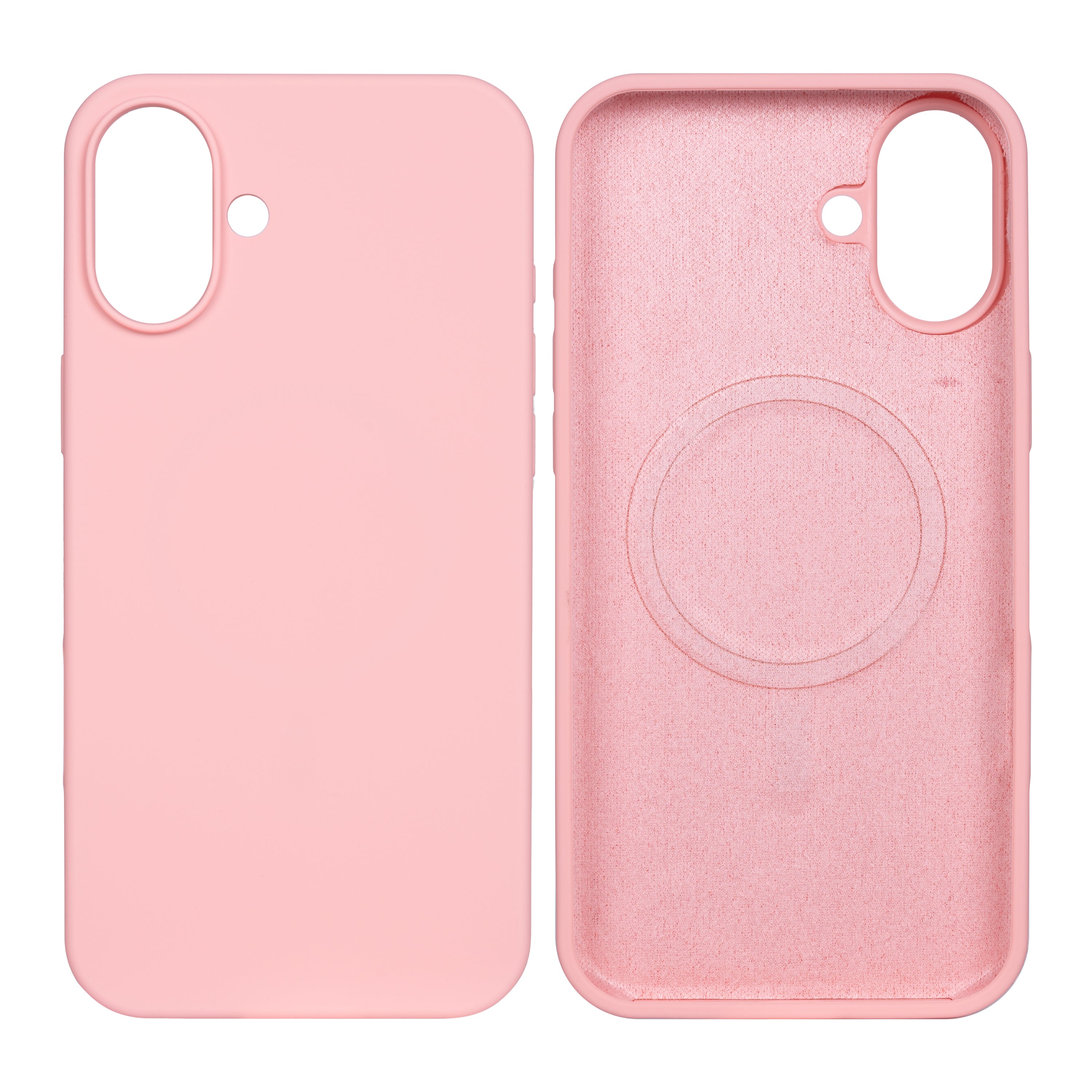 Rixus For iPhone 16 Soft TPU Phone Case With MagSafe Pink
