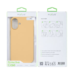 Rixus For iPhone 16 Soft TPU Phone Case With MagSafe Gold
