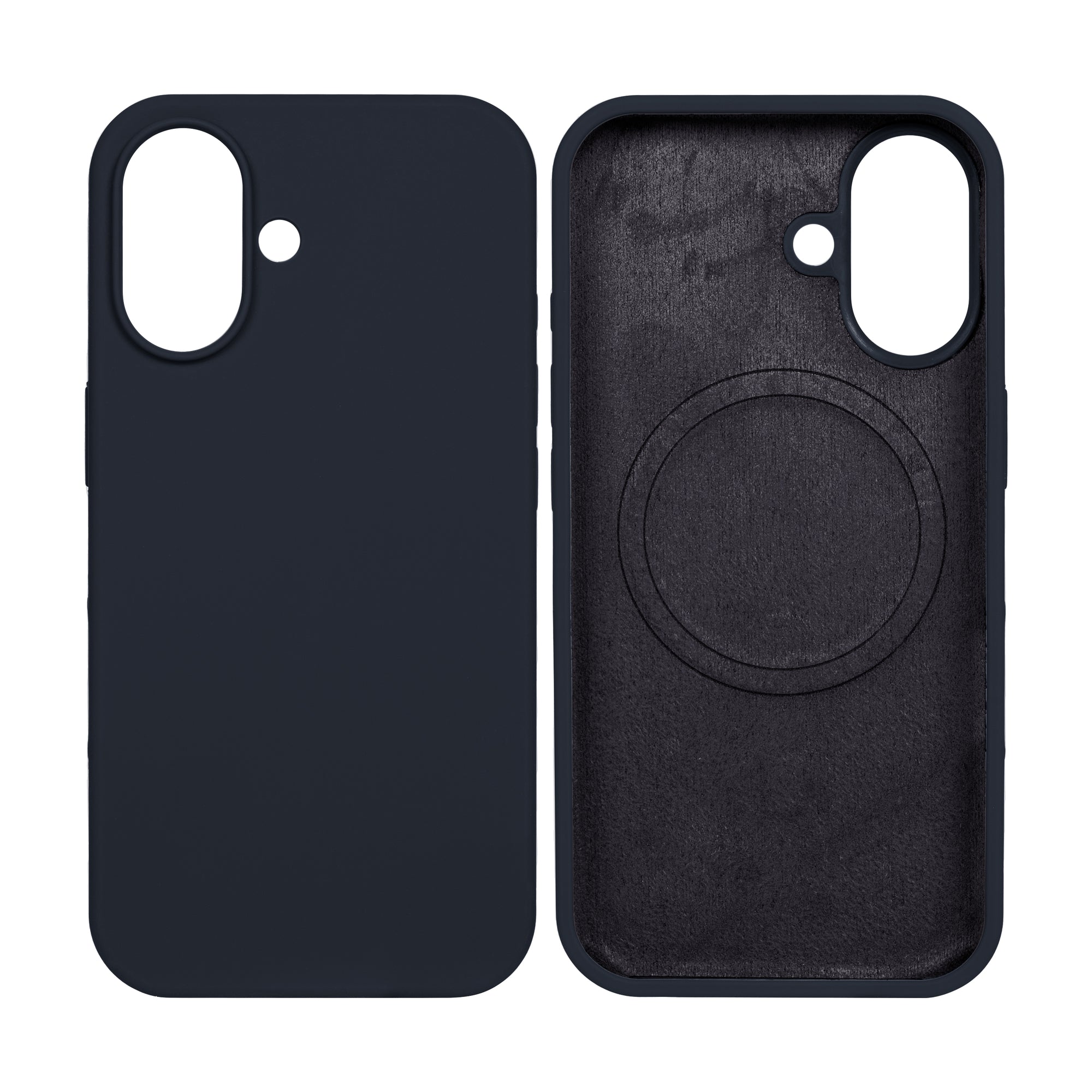 Rixus For iPhone 16 Plus Soft TPU Phone Case With MagSafe Black