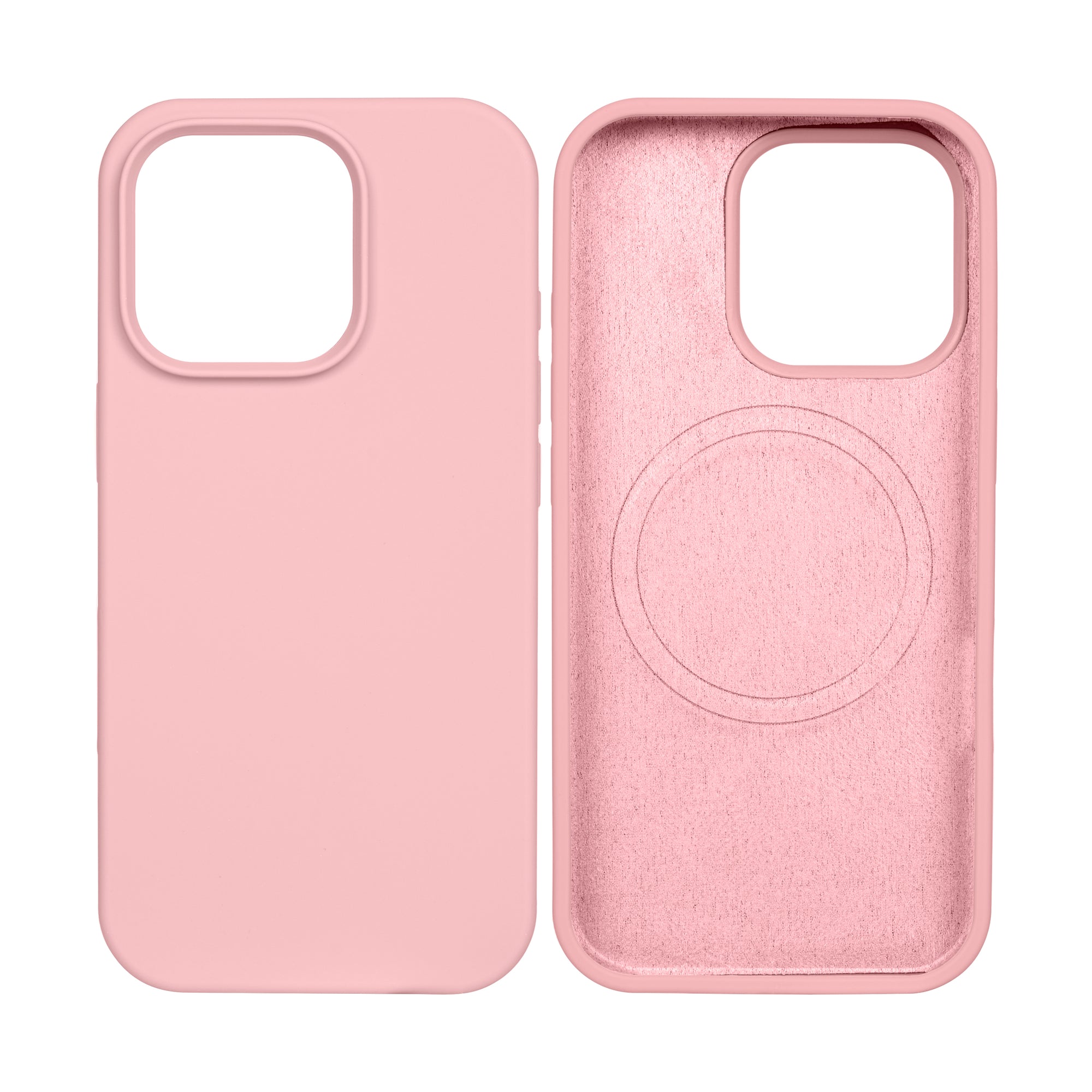 Rixus For iPhone 16 Pro Max Soft TPU Phone Case With MagSafe Pink