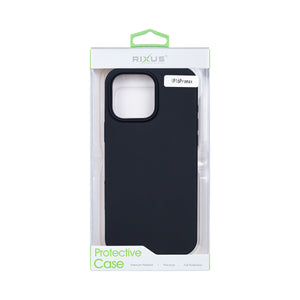 Rixus For iPhone 16 Pro Max Soft TPU Phone Case With MagSafe Black