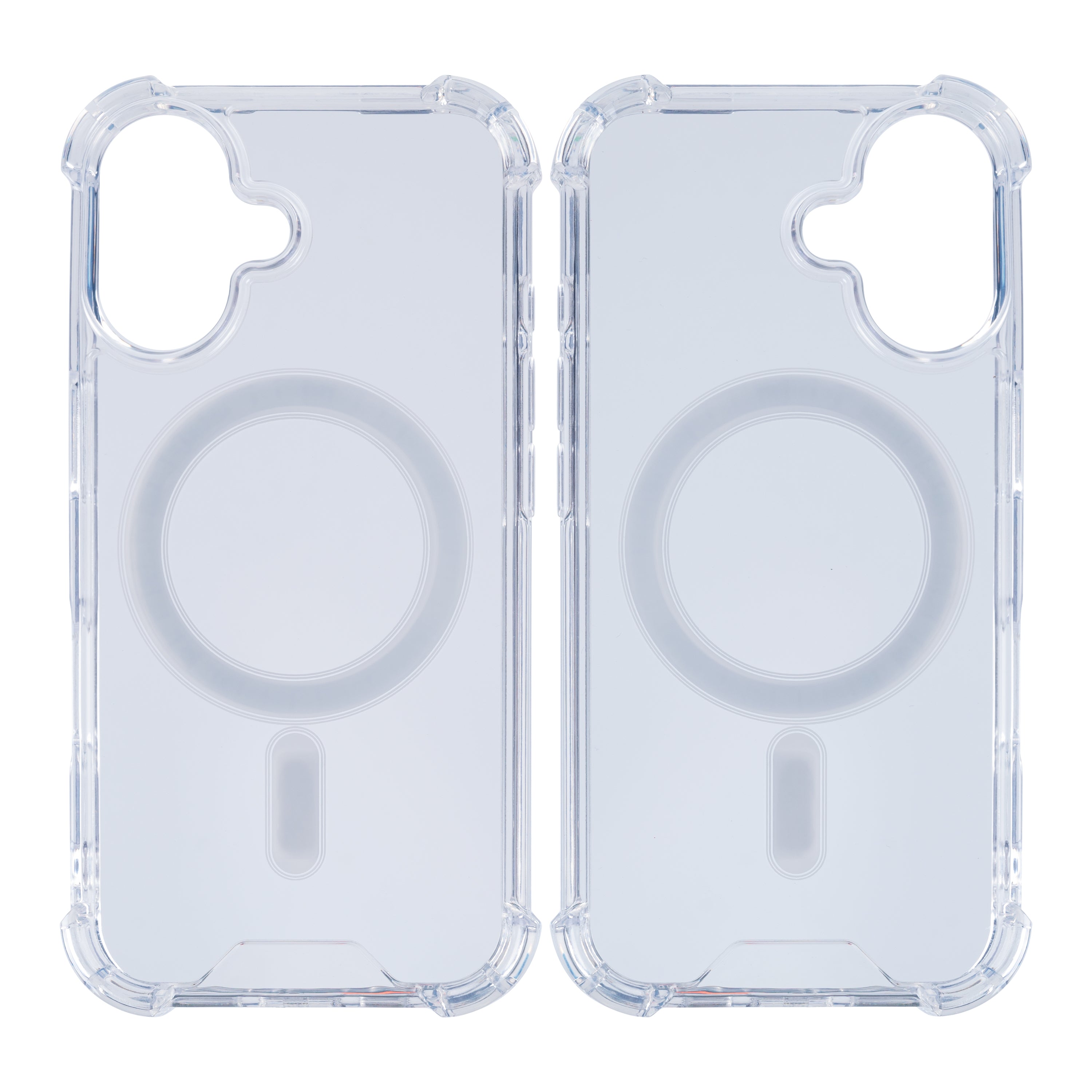 Rixus For iPhone 16 Anti-Burst Case With MagSafe Transparent