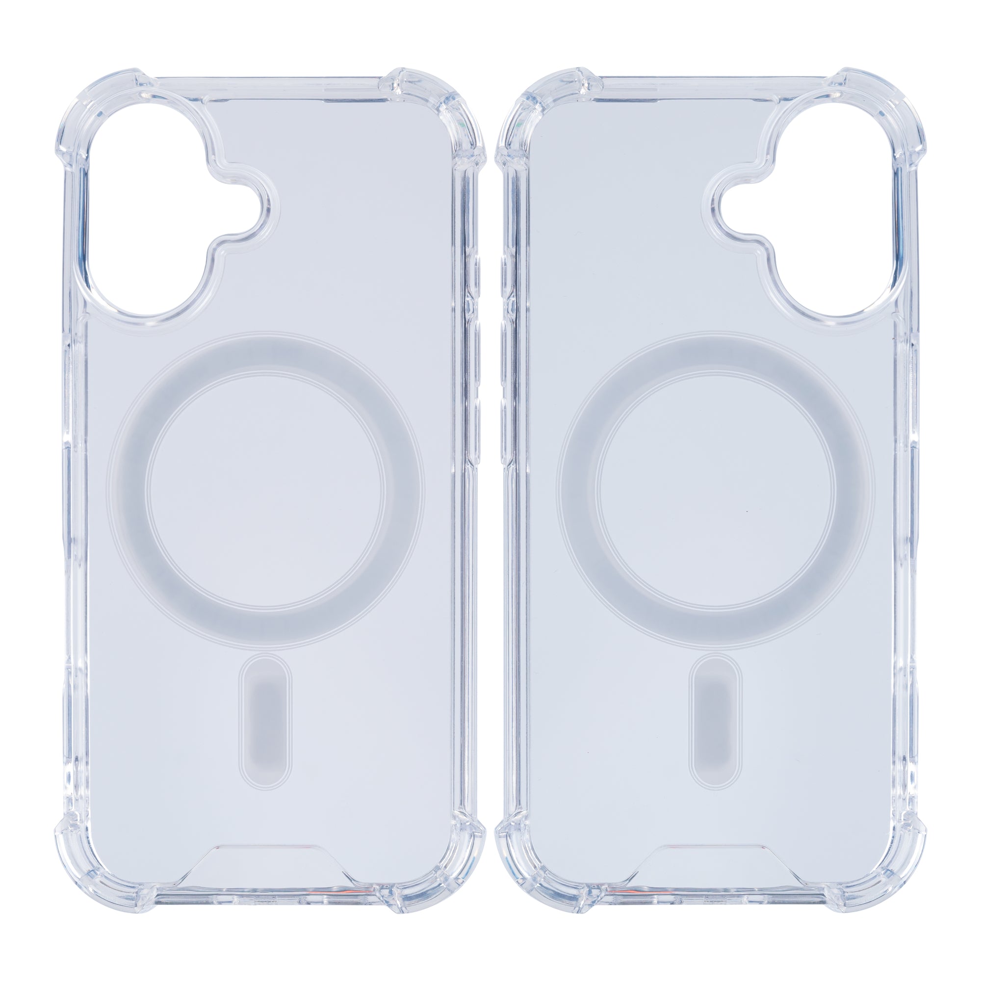 Rixus For iPhone 16 Anti-Burst Case With MagSafe Transparent