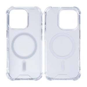 Rixus For iPhone 16 Pro Anti-Burst Case With MagSafe Transparent
